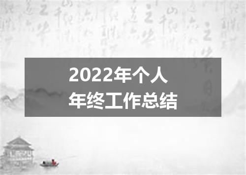 2022年个人年终工作总结