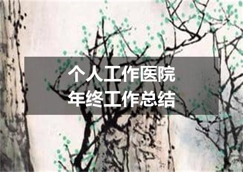 个人工作医院年终工作总结