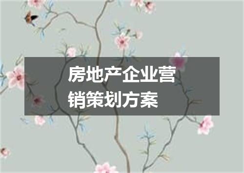 房地产企业营销策划方案