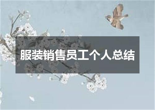 服装销售员工个人总结