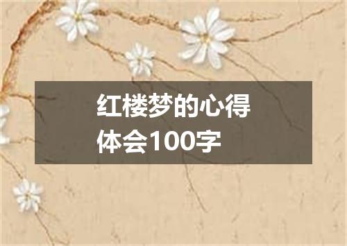 红楼梦的心得体会100字