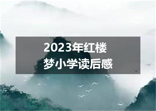2023年红楼梦小学读后感