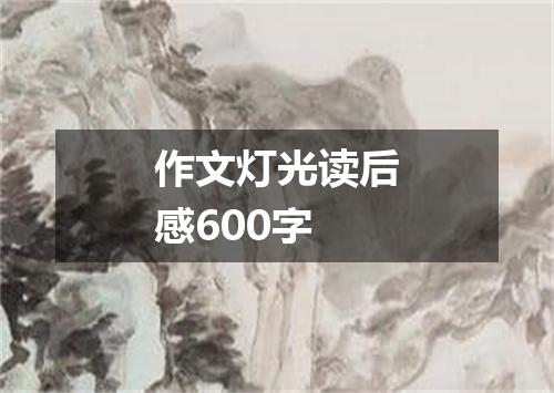 作文灯光读后感600字