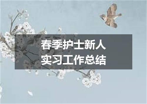 春季护士新人实习工作总结