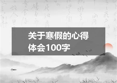 关于寒假的心得体会100字