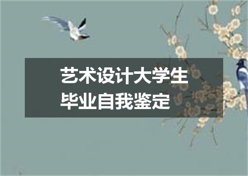 艺术设计大学生毕业自我鉴定