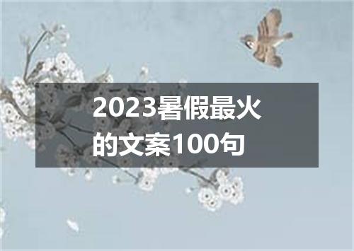 2023暑假最火的文案100句