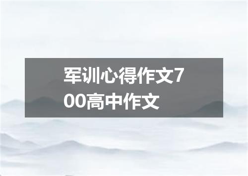 军训心得作文700高中作文