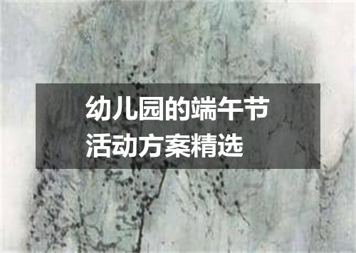 幼儿园的端午节活动方案精选