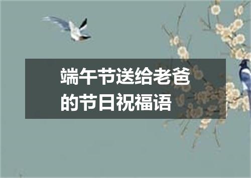 端午节送给老爸的节日祝福语