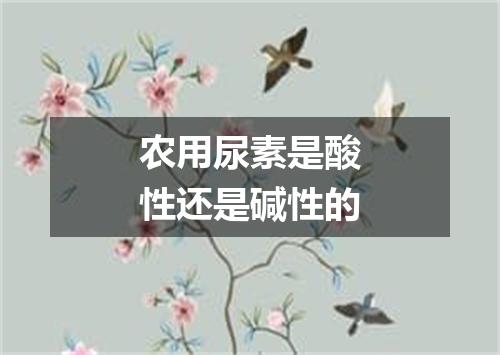 农用尿素是酸性还是碱性的