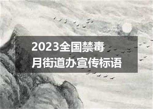 2023全国禁毒月街道办宣传标语