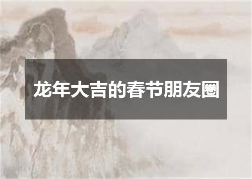 龙年大吉的春节朋友圈