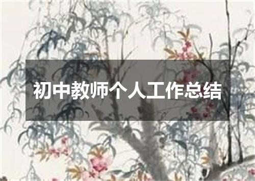 初中教师个人工作总结