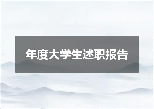 年度大学生述职报告