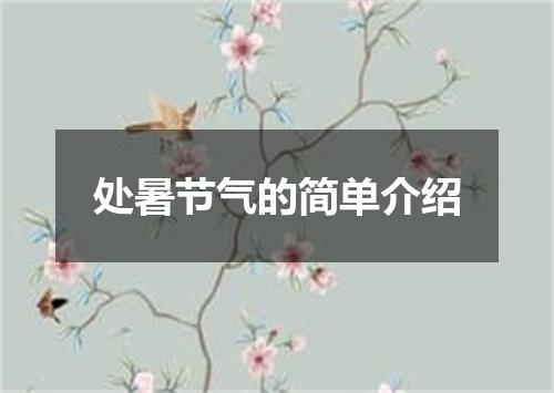 处暑节气的简单介绍