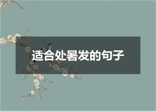 适合处暑发的句子