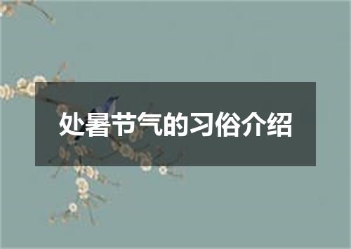 处暑节气的习俗介绍
