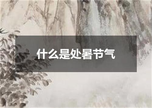 什么是处暑节气