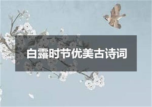 白露时节优美古诗词