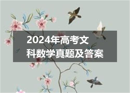 2024年高考文科数学真题及答案