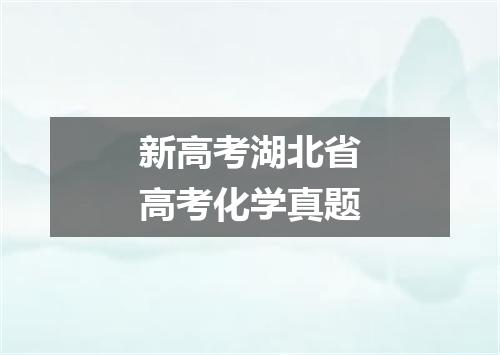 新高考湖北省高考化学真题