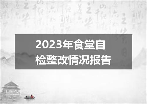 2023年食堂自检整改情况报告