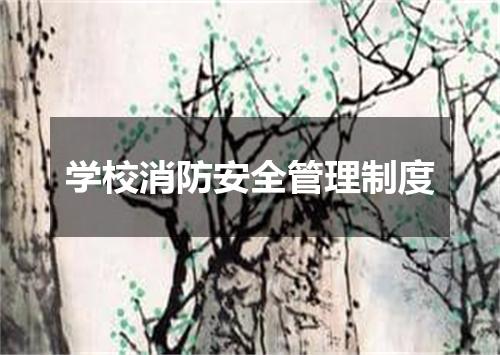 学校消防安全管理制度