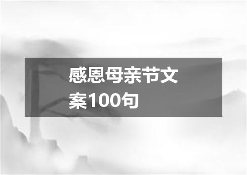 感恩母亲节文案100句
