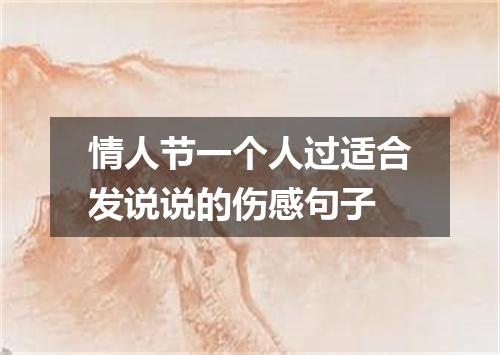 情人节一个人过适合发说说的伤感句子