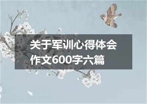 关于军训心得体会作文600字六篇
