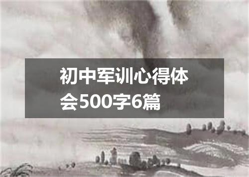 初中军训心得体会500字6篇