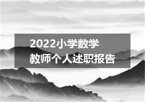 2022小学数学教师个人述职报告