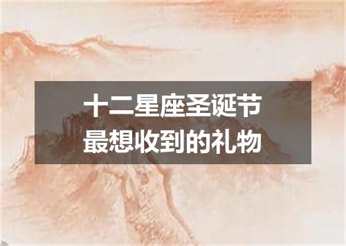 十二星座圣诞节最想收到的礼物