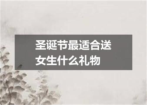 圣诞节最适合送女生什么礼物