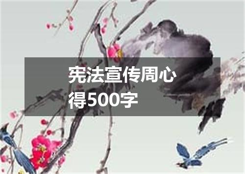 宪法宣传周心得500字