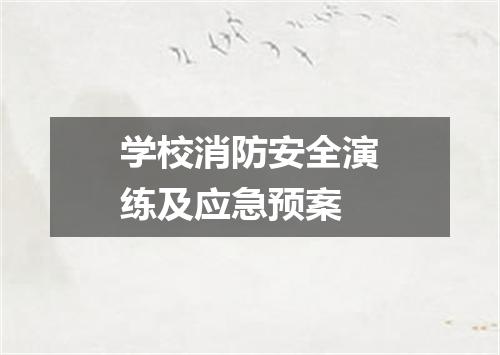学校消防安全演练及应急预案