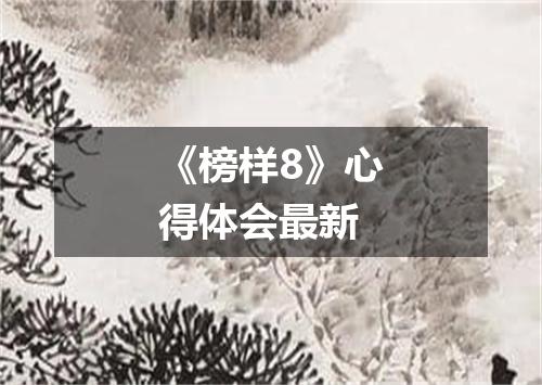 《榜样8》心得体会最新