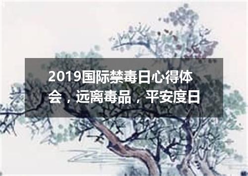 2019国际禁毒日心得体会，远离毒品，平安度日