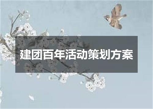 建团百年活动策划方案