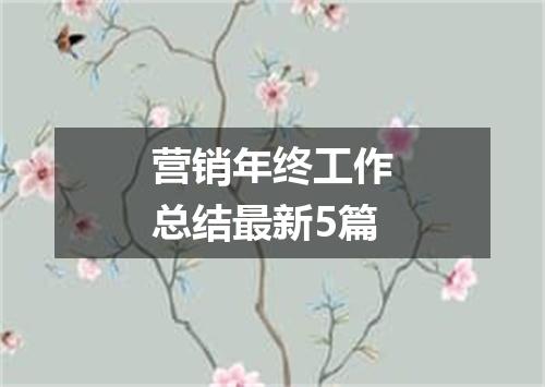 营销年终工作总结最新5篇