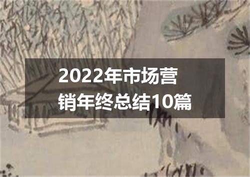 2022年市场营销年终总结10篇