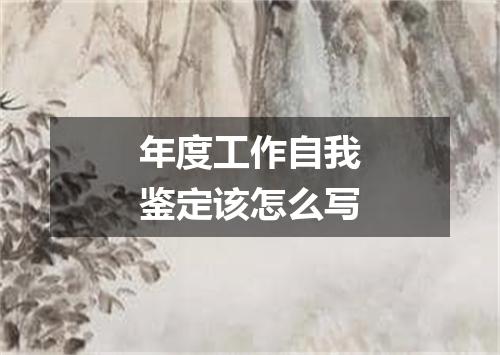 年度工作自我鉴定该怎么写