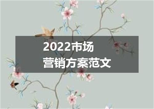 2022市场营销方案范文