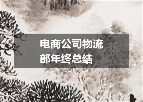 电商公司物流部年终总结