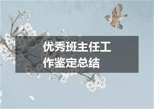 优秀班主任工作鉴定总结