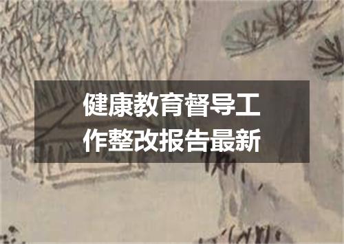 健康教育督导工作整改报告最新