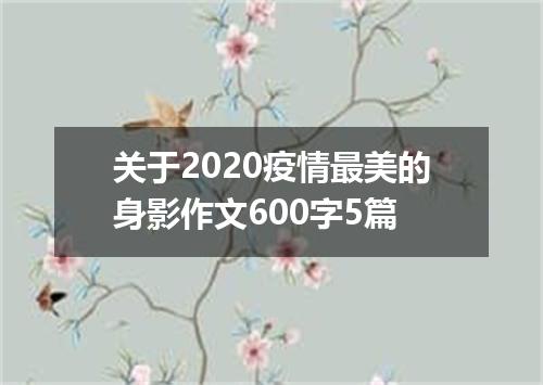 关于2020疫情最美的身影作文600字5篇