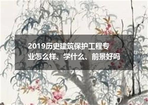 2019历史建筑保护工程专业怎么样、学什么、前景好吗