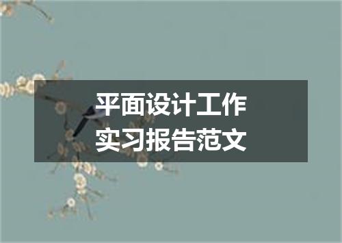 平面设计工作实习报告范文